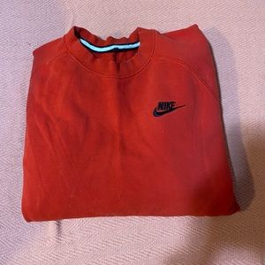 Red Nike pullover sweatshirt
